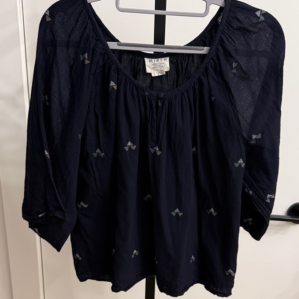 Mirth Handmade Edition Women's Blouse with Geometric Details